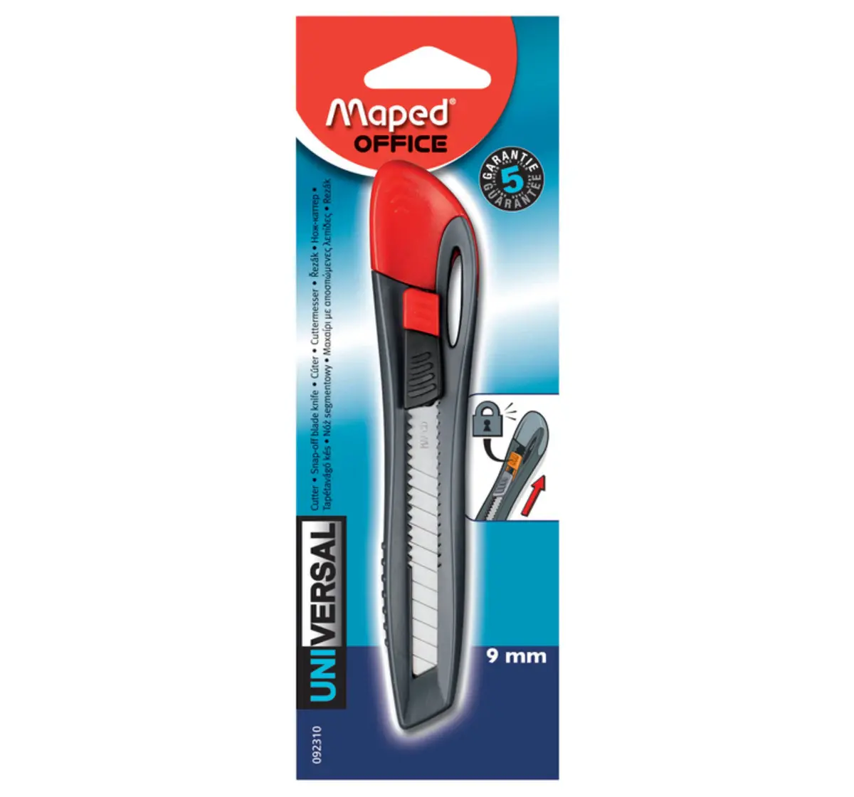 Maped Universal Cutter 9mm - Assorted, 7Y+ (Multicolour)