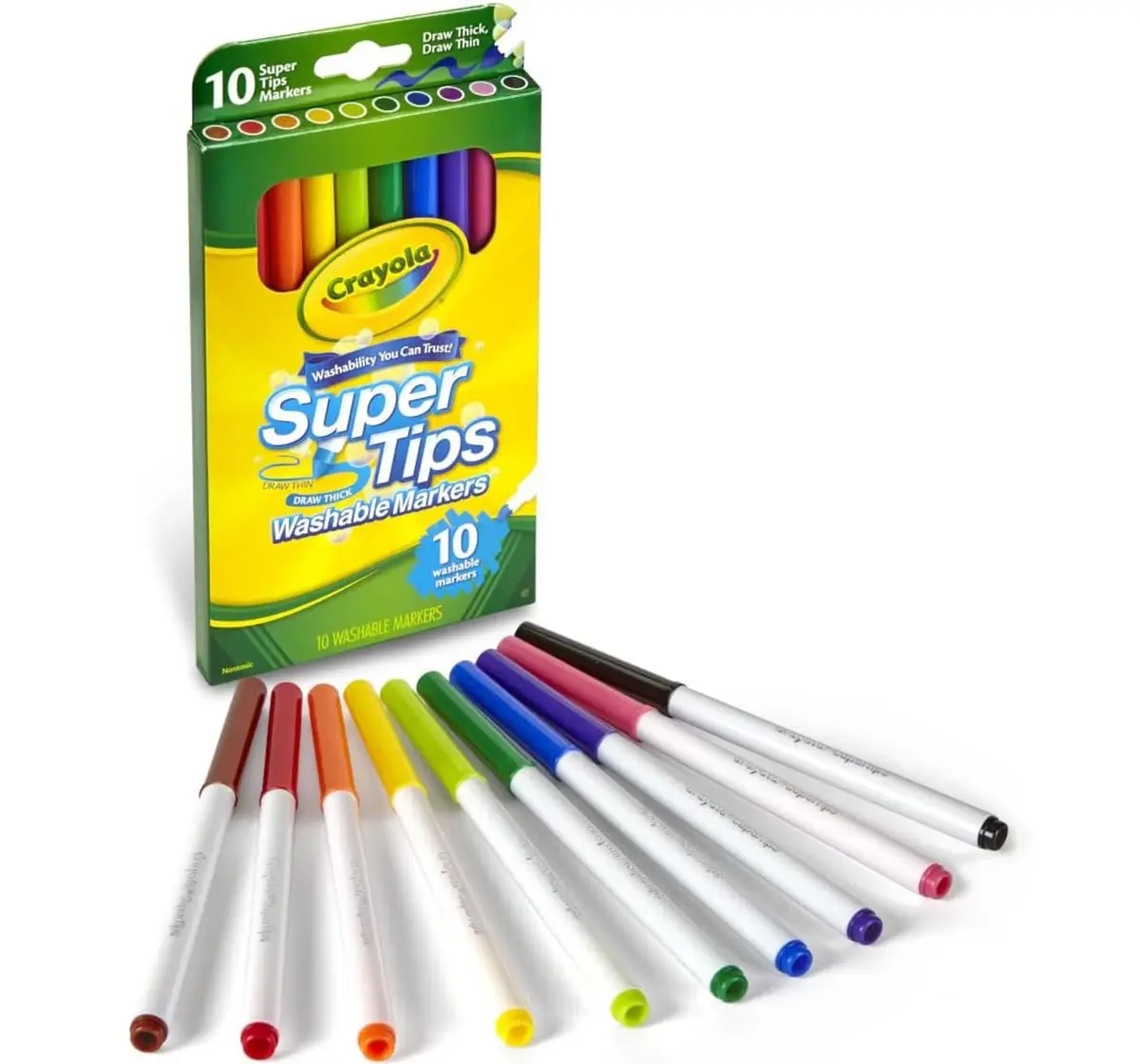 Crayola Washable Super Tips, 10 pieces, 3Y+