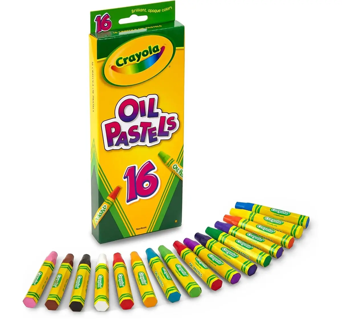 Crayola Oil Pastels, Assorted Colors, 16 pieces, 3Y+