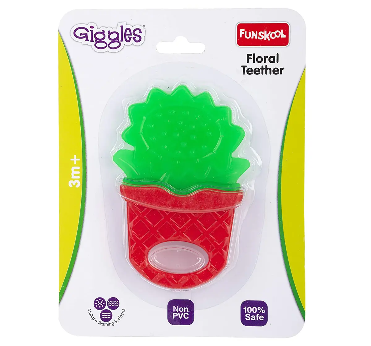Giggles Floral Teether Plastic Multicolour 0M+