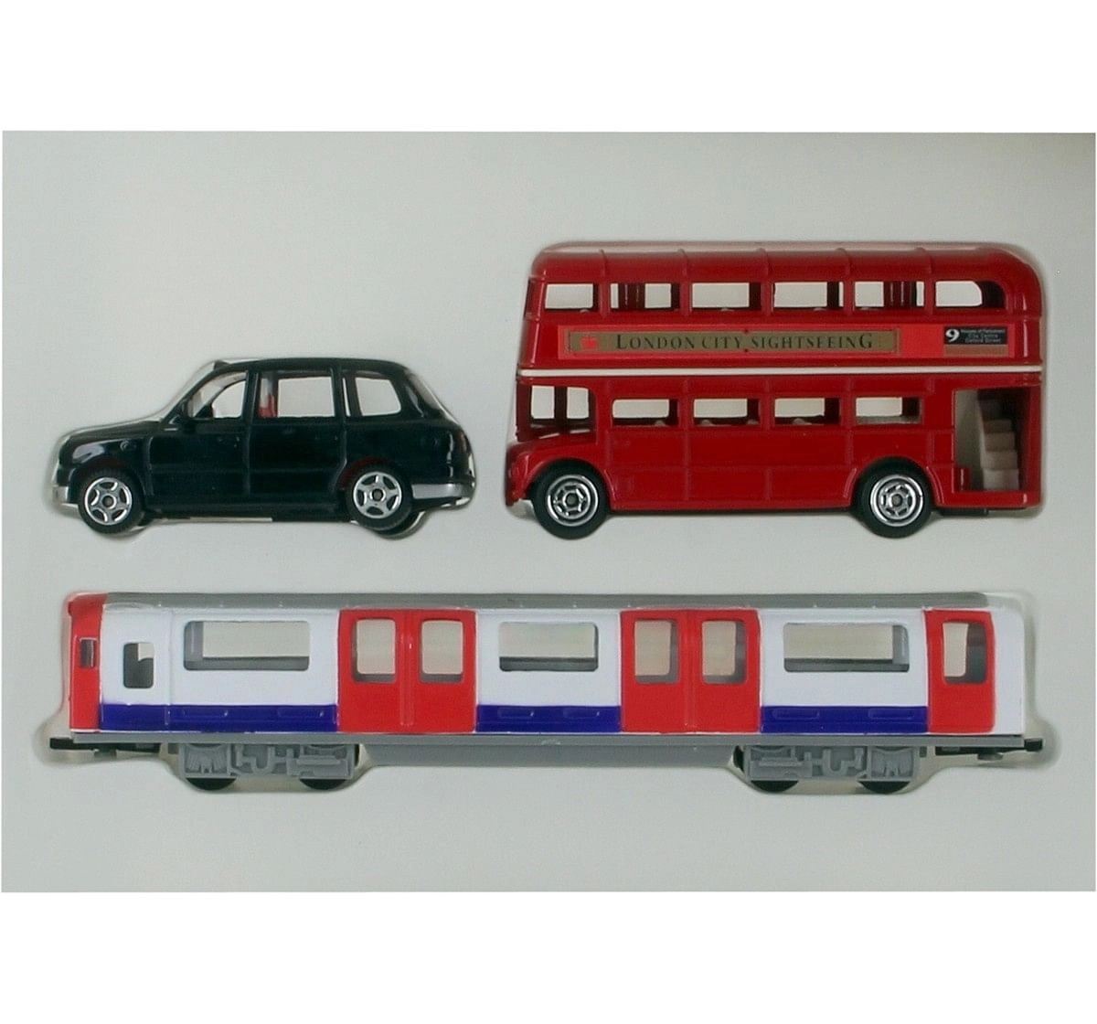 Hamleys London Vehicle Trio Pack (Bus/ Taxi/ Tube Carriage) Vehicles for Kids age 4Y+ 