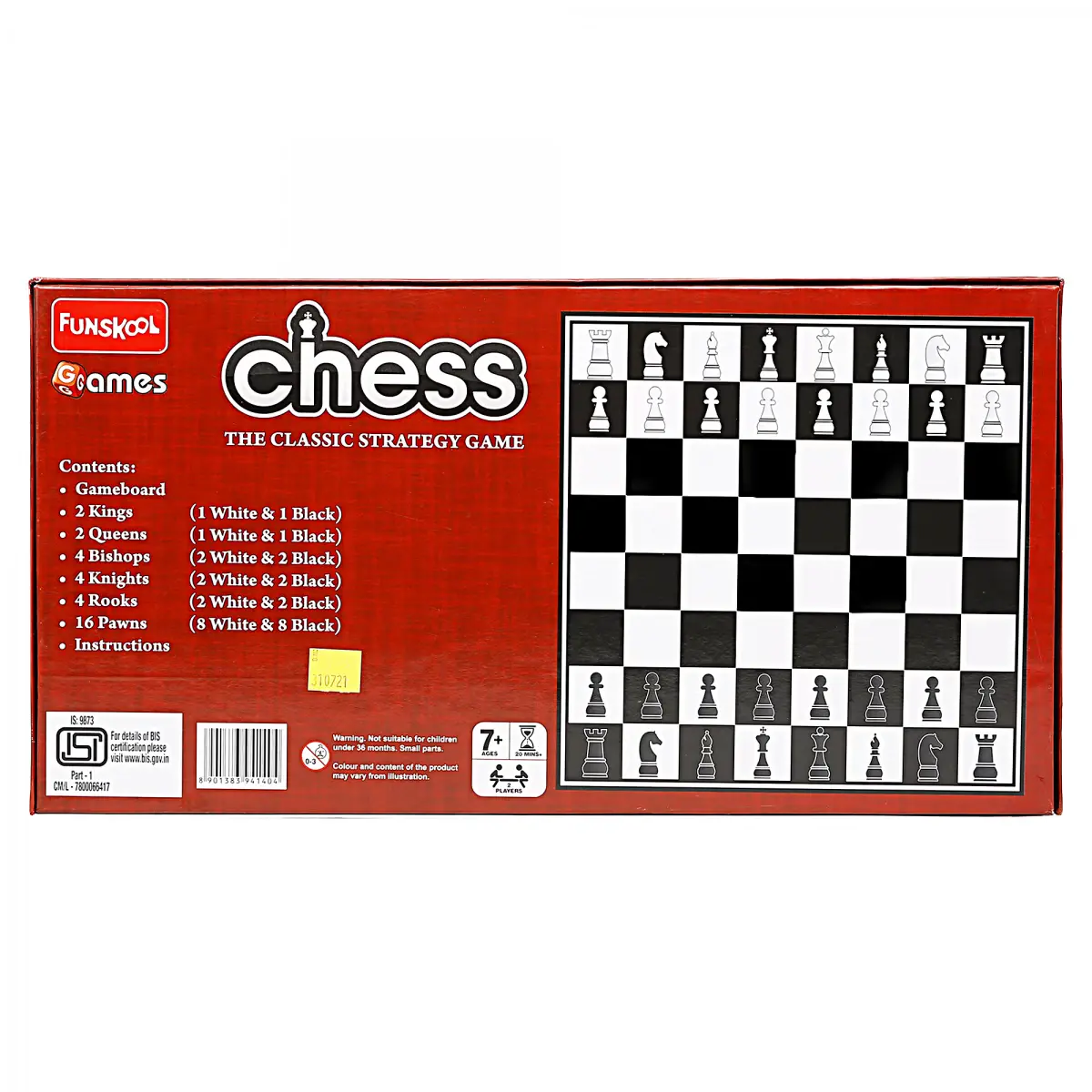 Funskool Strategy Chess Game for Kids, 7Y+, Black & White