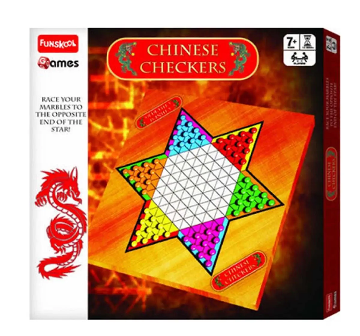 Funskool Chinese Checkers - Board Game Board Games for Kids Age 7Y+