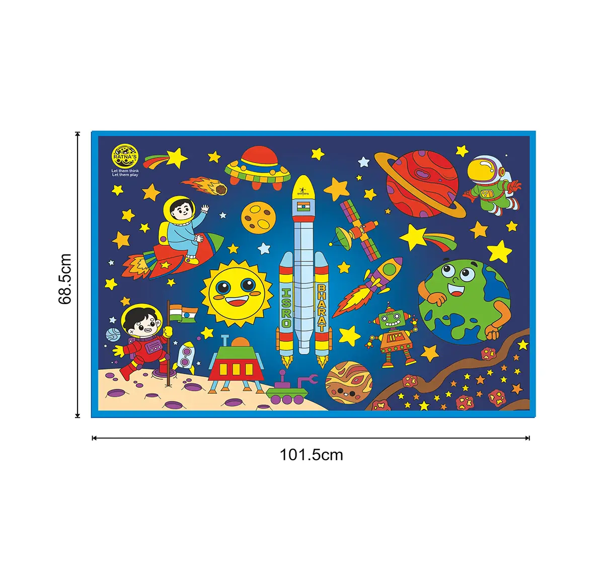 Ratna's My Colouring Mat Chandrayaan, Colouring Kit, Multicolour, 5Y+
