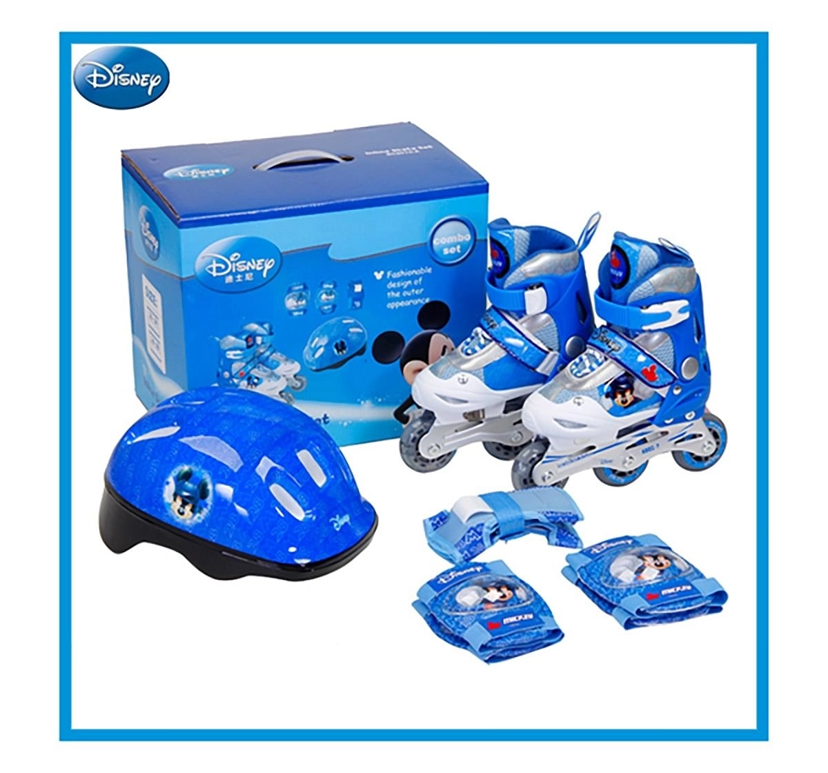 Disney Mickey Inline Skate Combo Set, Skates and Skateboards for Kids age 5Y+ 