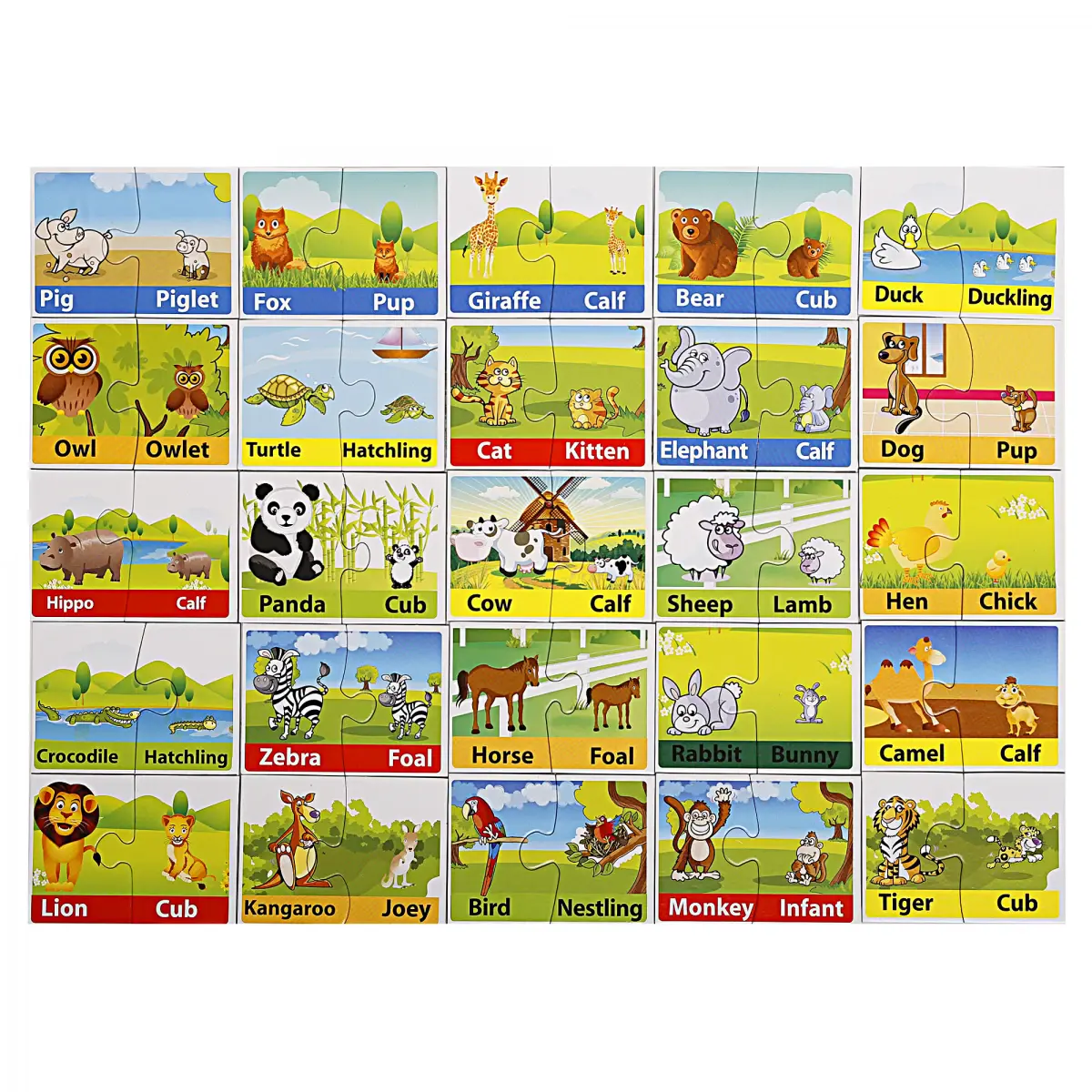 Funskool Play n Learn Puzzles, 25 Puzzles, 4Y+, Multicolour