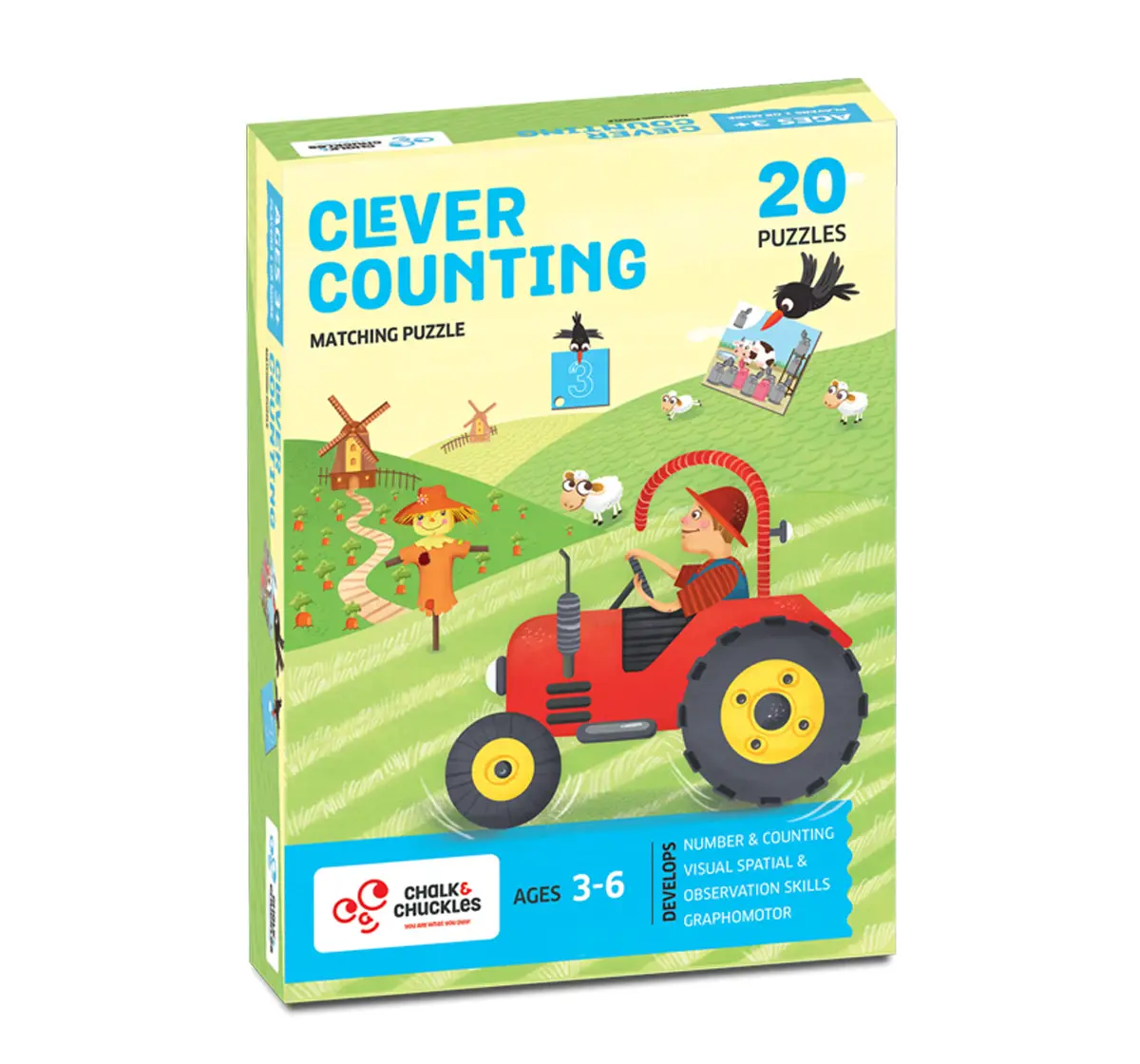 Chalk and Chuckles Clever Counting Matching Number Puzzle, 3Y, Multicolour