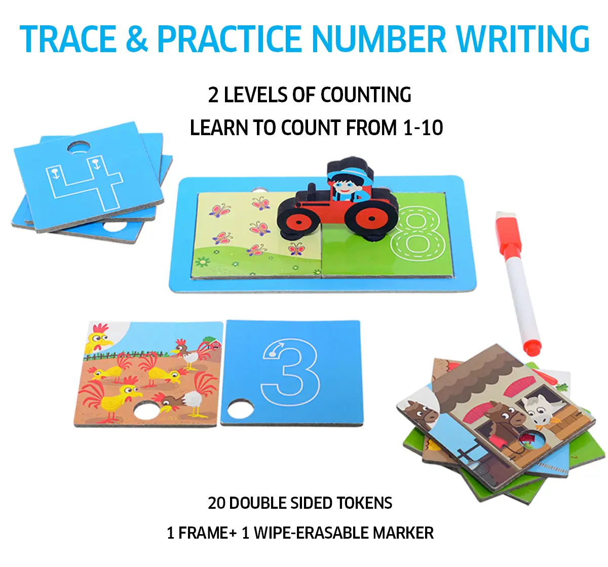 Chalk and Chuckles Clever Counting Matching Number Puzzle, 3Y, Multicolour