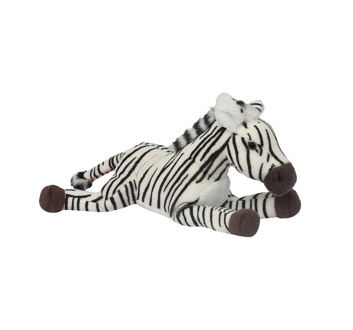 Hamleys Lying Zebra Soft Toy (Black/White) Animals & Birds for Kids age 0M+ - 5 Cm 