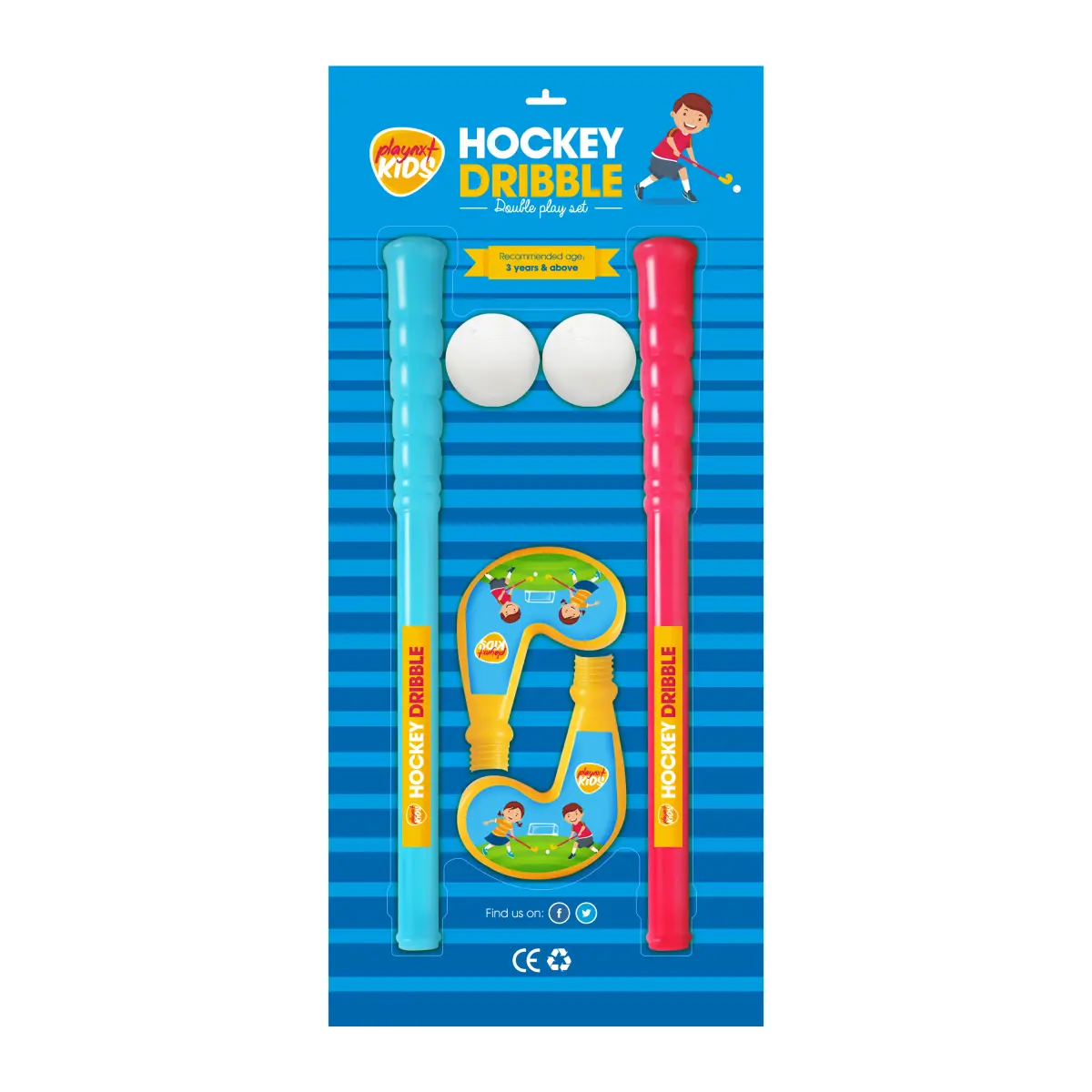 Playnxy Kids Hockey Dribble Double Play Set , 2Y+ (Multicolor)