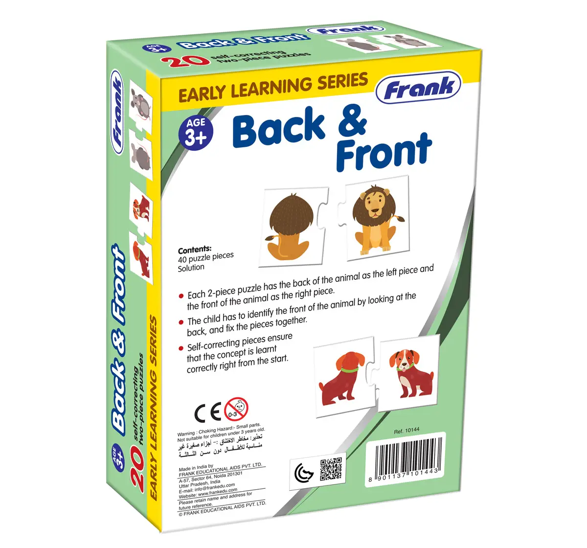 Frank Back and Front Floor Puzzles Multicolor 3Y+