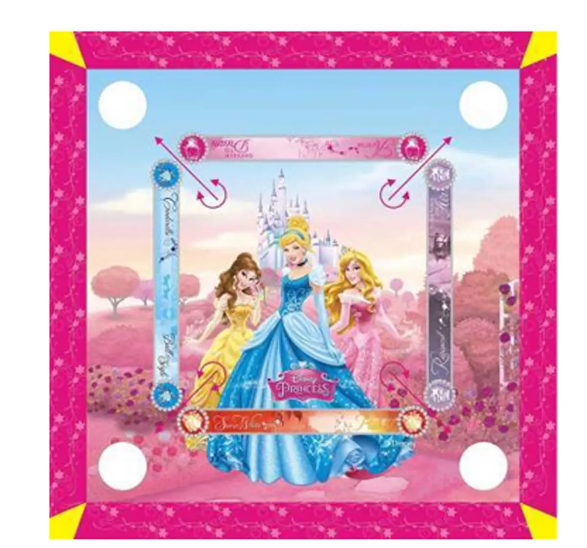 I Toys Disney Princess Carrom Board with Carrom Coins Indoor Sports for Kids age 3Y+ 