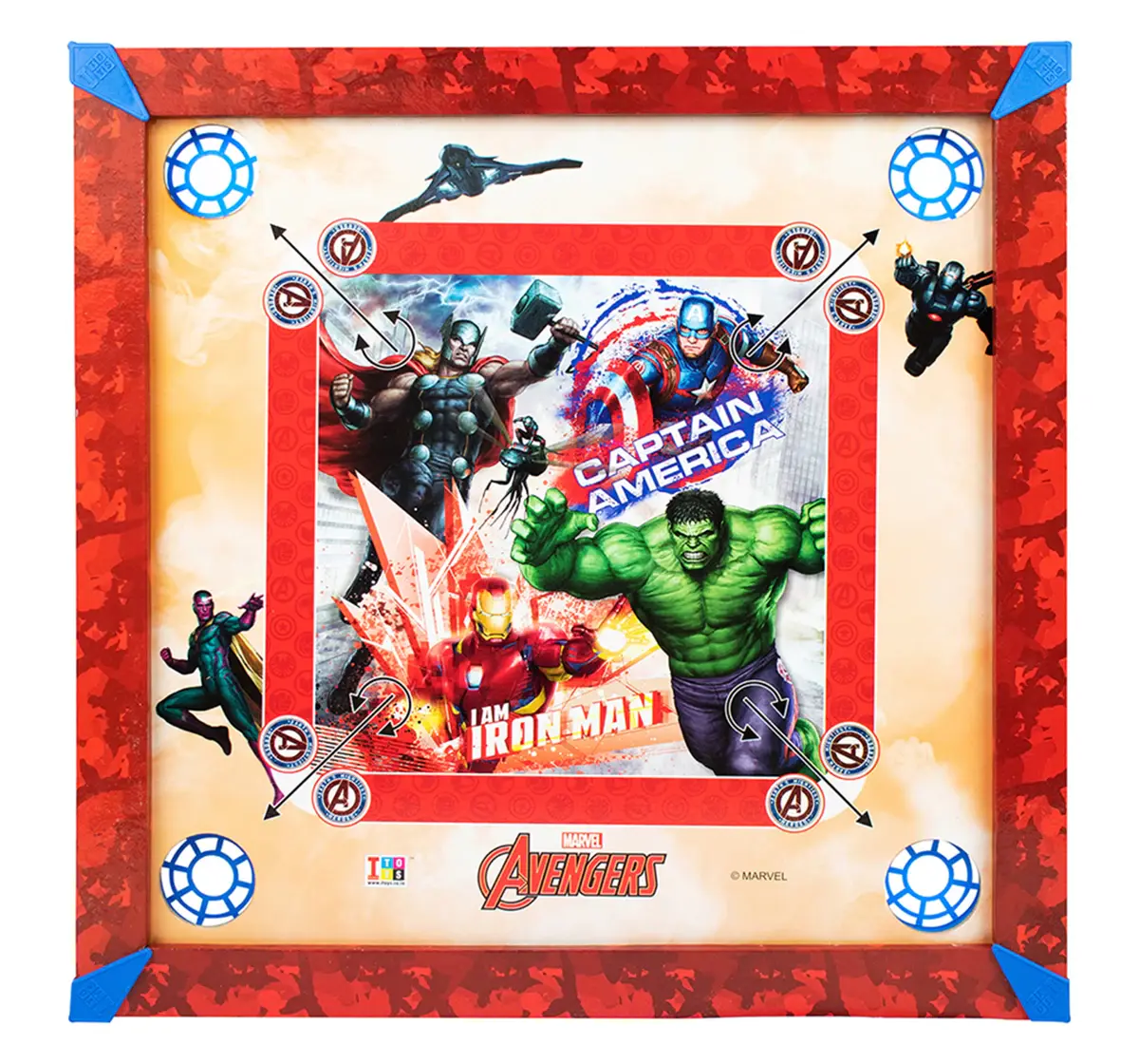 ITOYS 20X20 Avenger Carrom, Multicolour, 4Y+