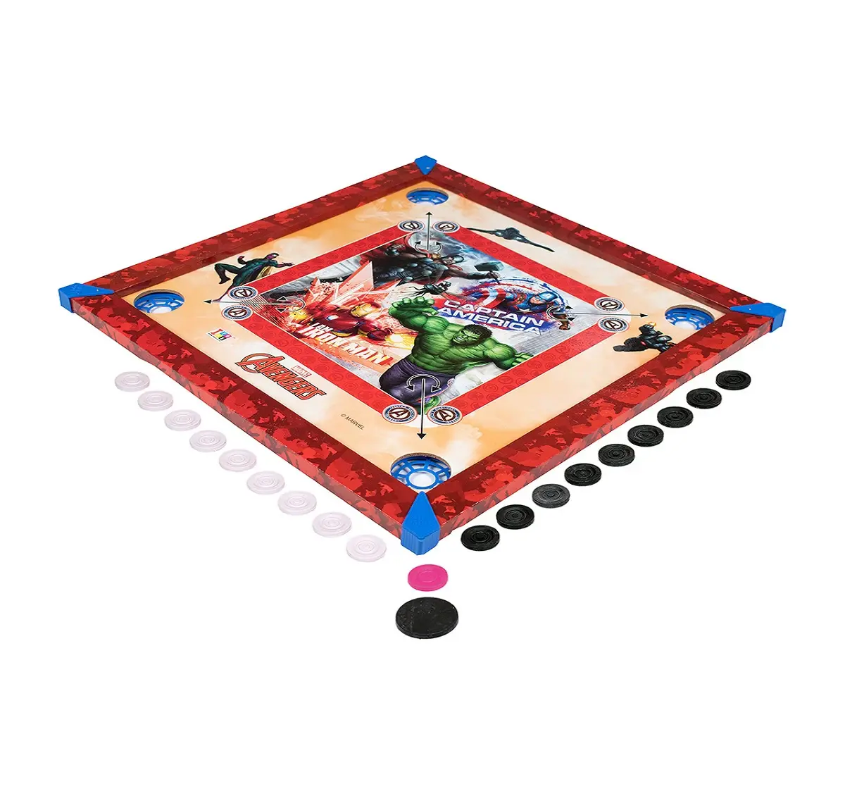ITOYS 20X20 Avenger Carrom, Multicolour, 4Y+