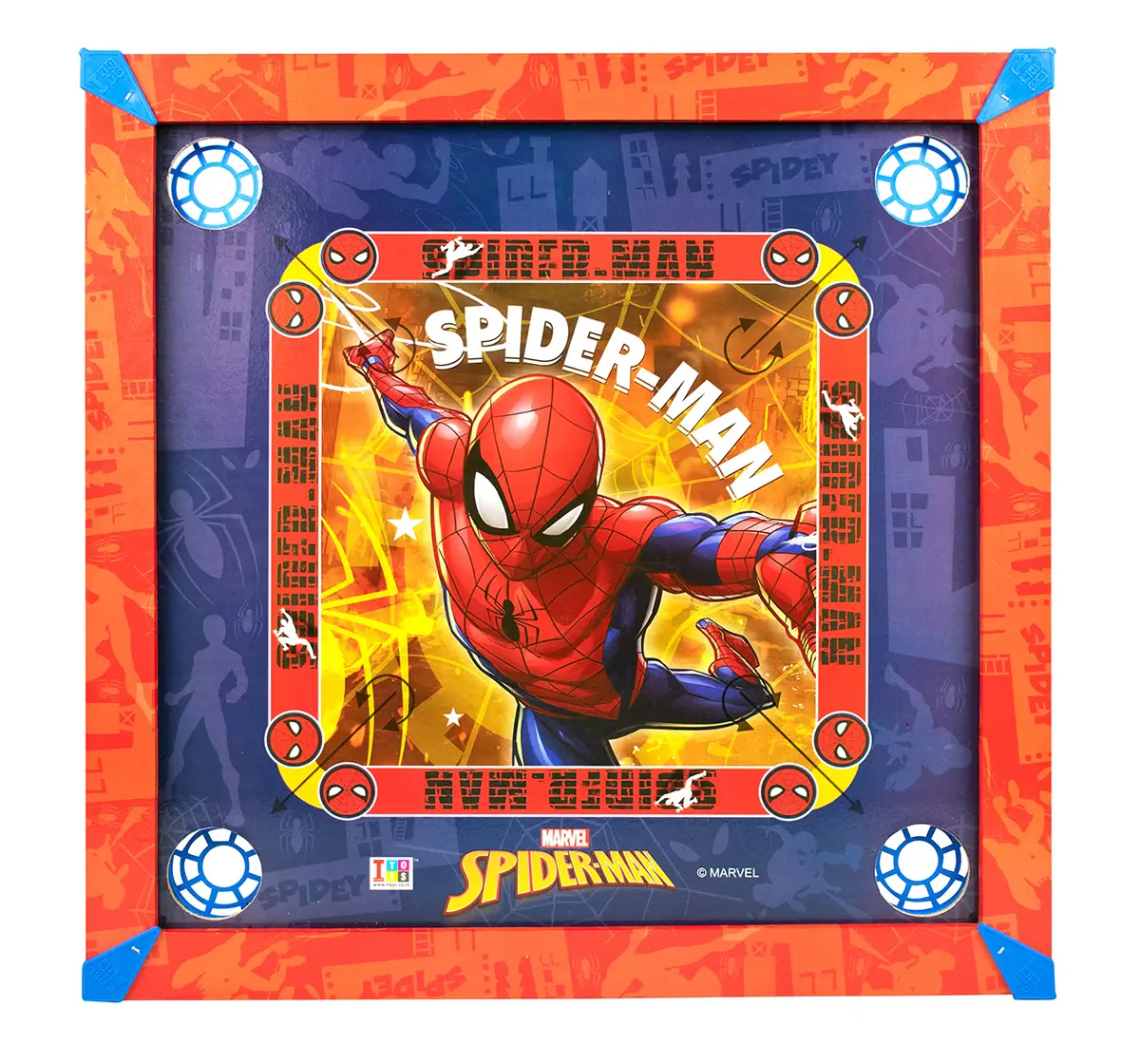 ITOYS 20X20 Spiderman Carrom, Multicolour, 4Y+