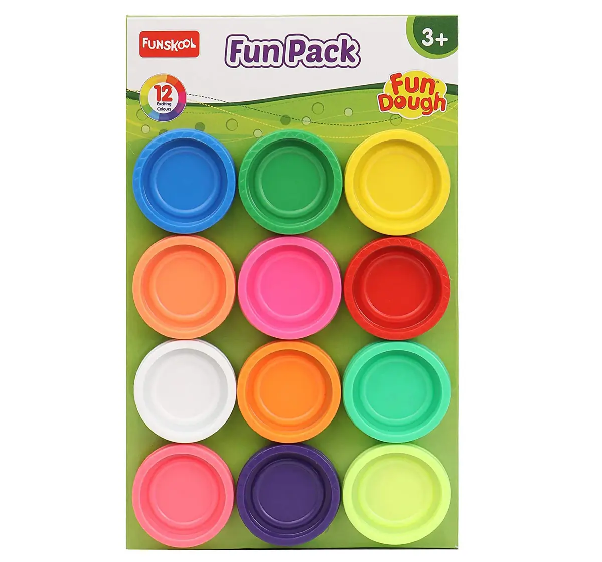 Fun Dough Fun Pack - 12 Colors Clay & Dough for Kids Age 3Y+