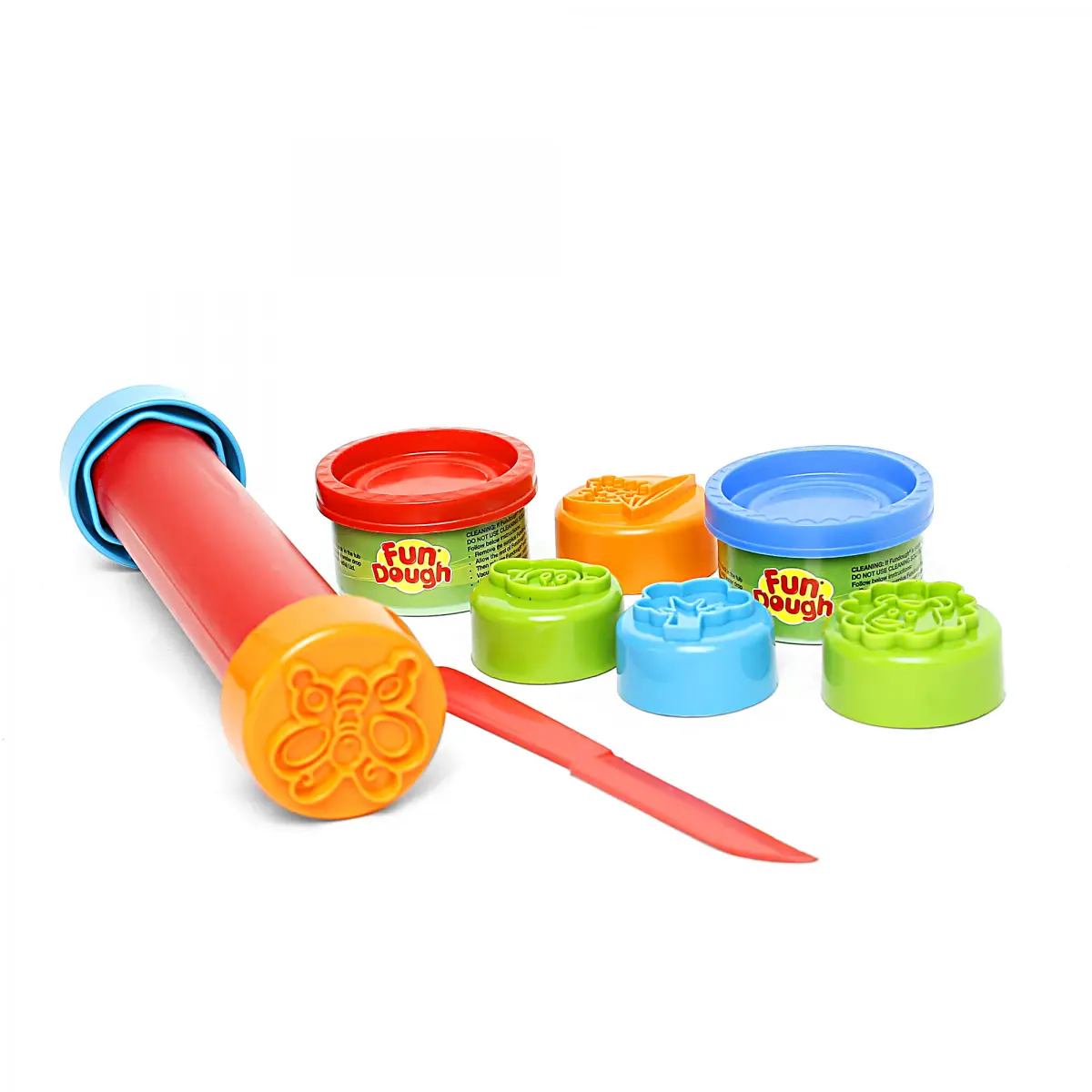 Funskool Fun Dough Roller Set with 2 tubs of 25g each & Accessories, 3Y+, Multicolour