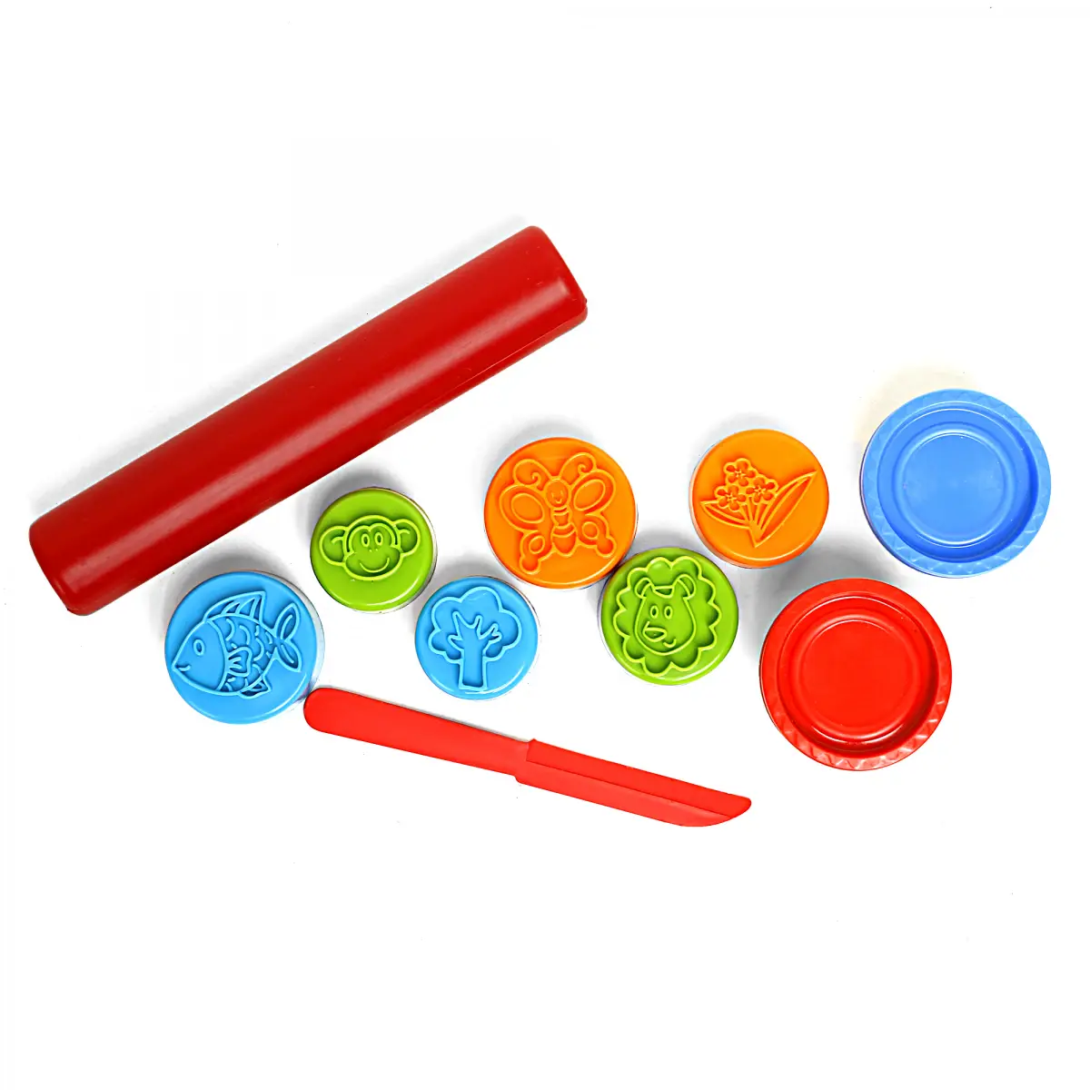 Funskool Fun Dough Roller Set with 2 tubs of 25g each & Accessories, 3Y+, Multicolour