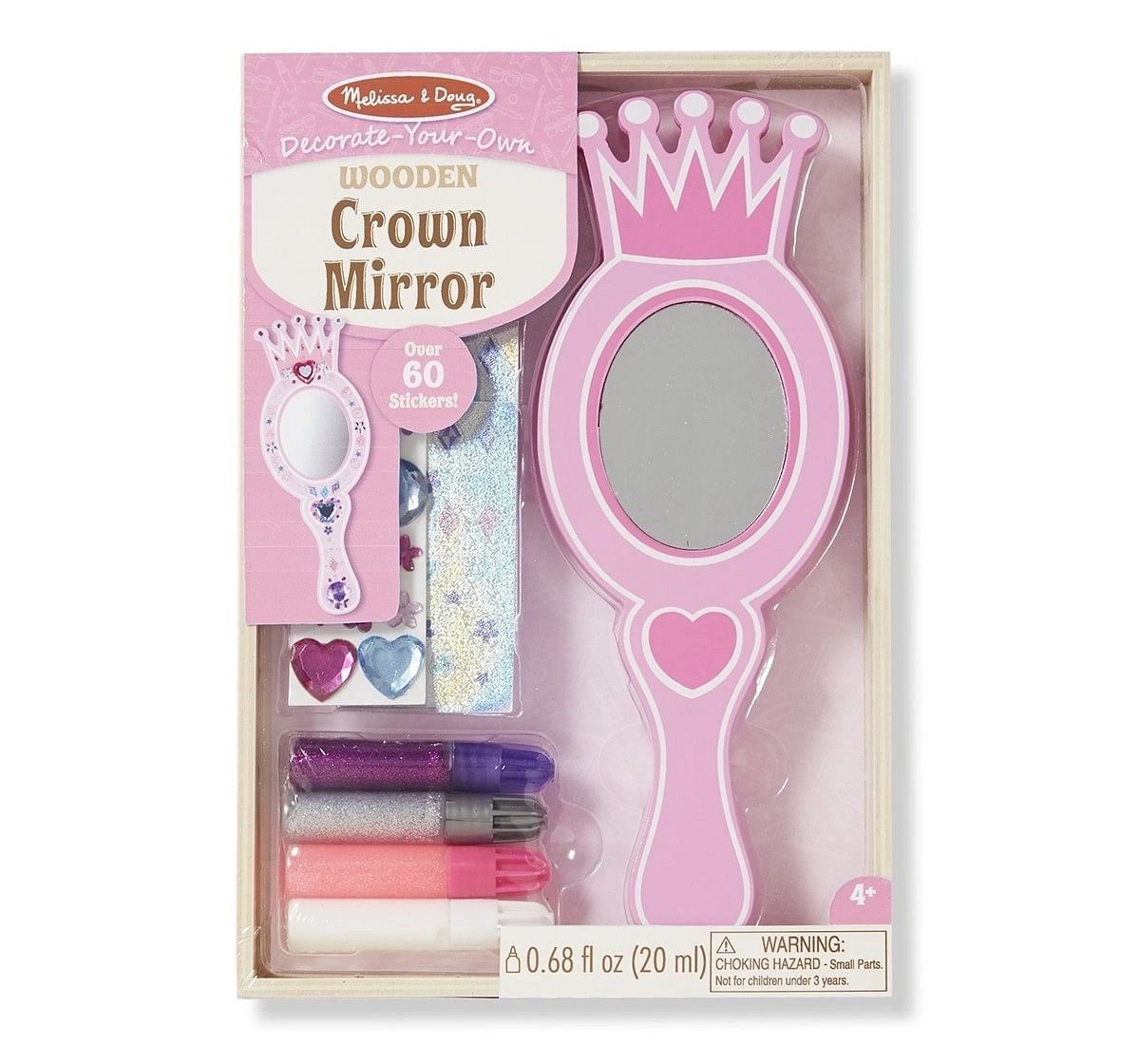 Melissa & Doug Dyo Crown Mirror, Multi Color DIY Art & Craft Kits for Kids age 3Y+ 