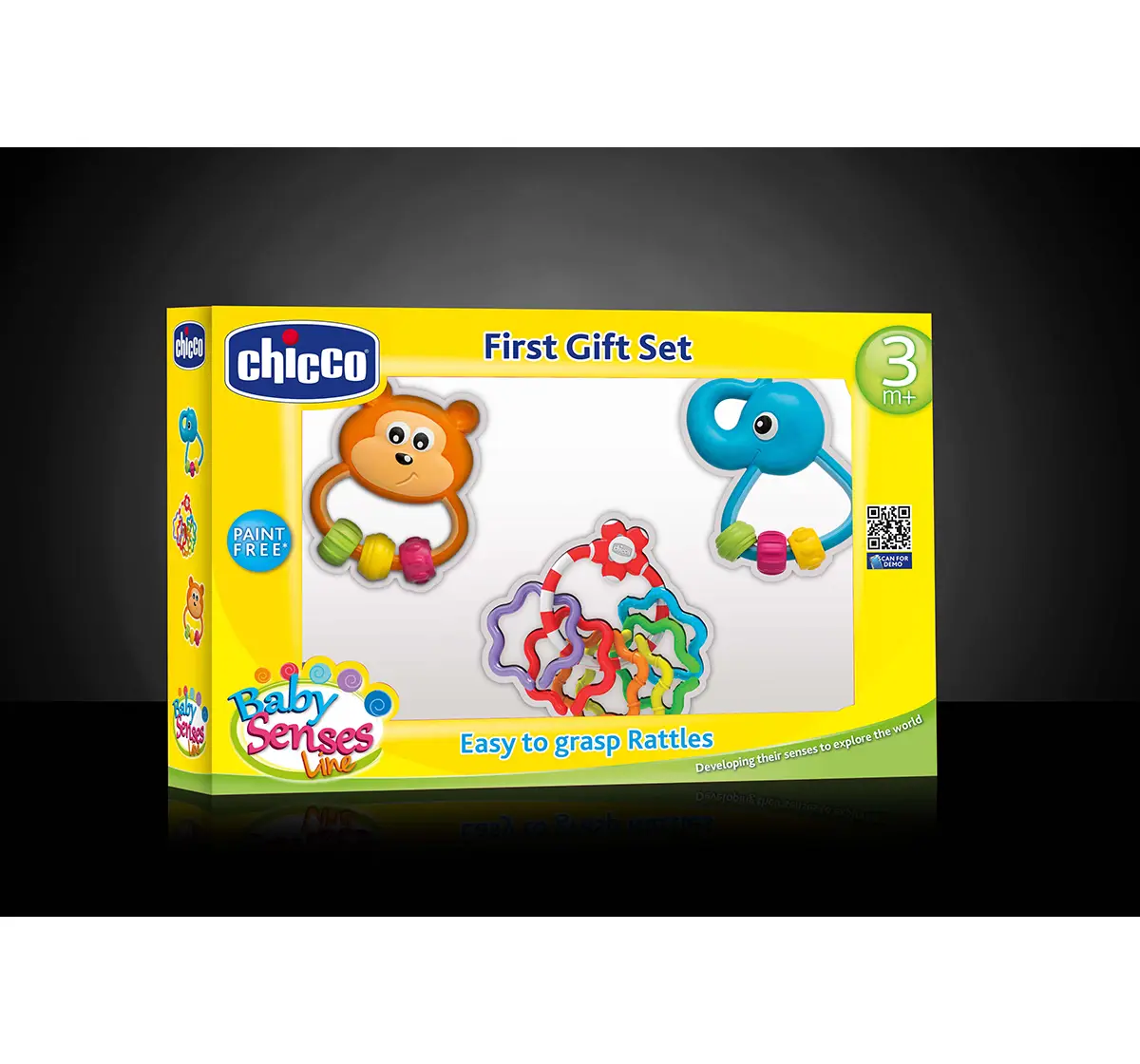 Chicco First Play Set of 3Pc Rattles for Kids age 3M+ 