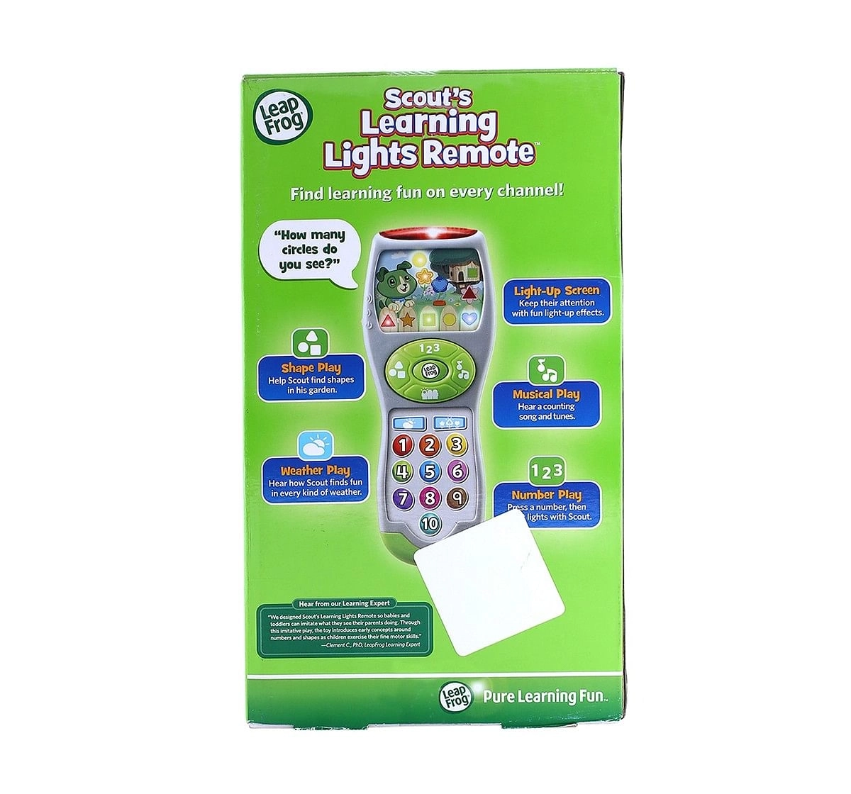  Leapfrog Light Up Remote, Green Learning Toys for Kids age 6M+ 