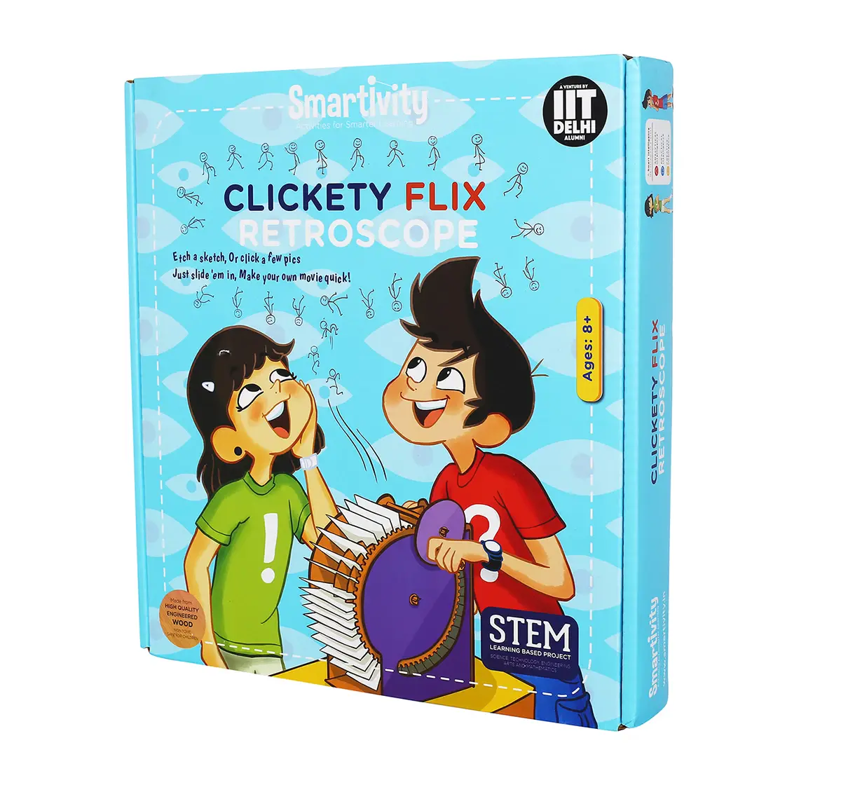 Smartivity Clickety Flix Retroscope :  Stem, Learning, Educational and Construction Activity Toy Gift for Kids age 8Y+  (Multi-Color)