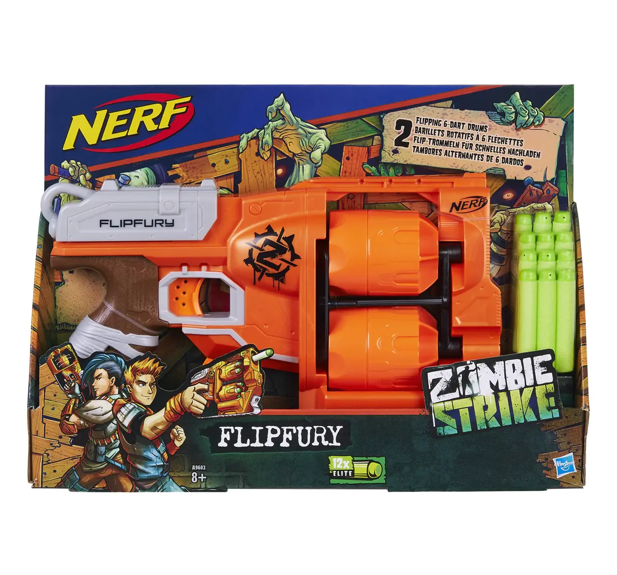 Nerf Zombie Strike Flipfury Blasters for Boys age 8Y+ 