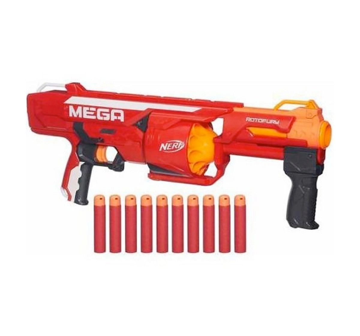  Nerf Mega Rotofury Blaster -- 10-Dart Rotating Drum --  age 8Y+ 