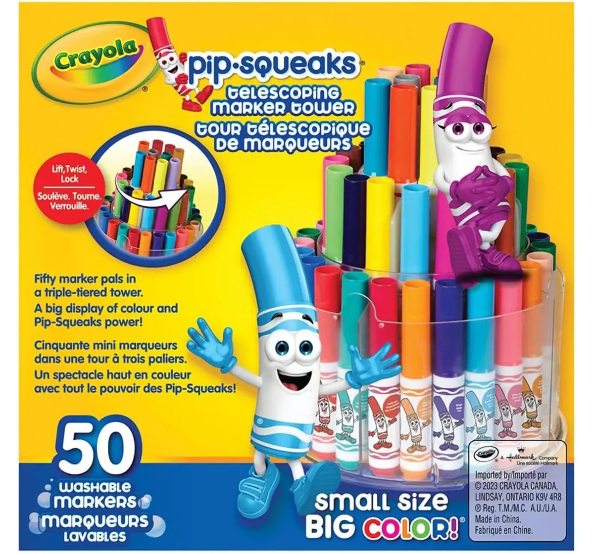 Crayola Pip Squeaks Telescoping Marker Tower, 3Y+