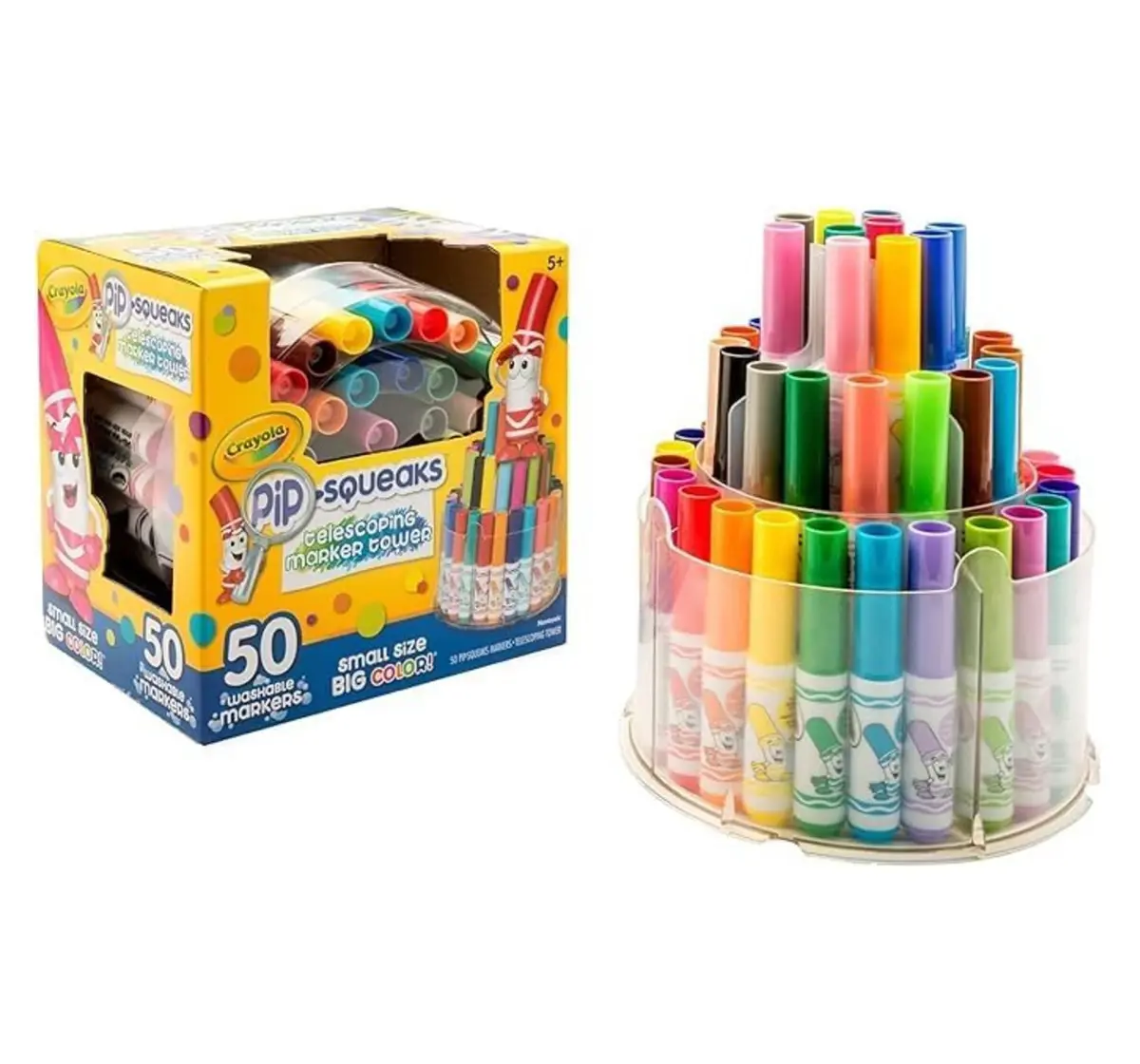 Crayola Pip Squeaks Telescoping Marker Tower, 3Y+