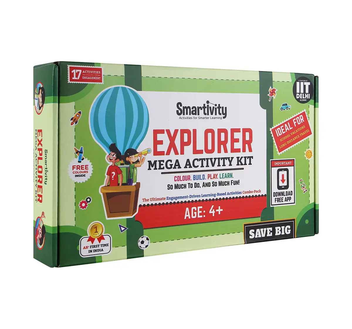 Smartivity Mega-Activity Kit : Explorer Stem, Diy, Educational, Learning, Building and Construction Toy for Kids age 4Y+ 