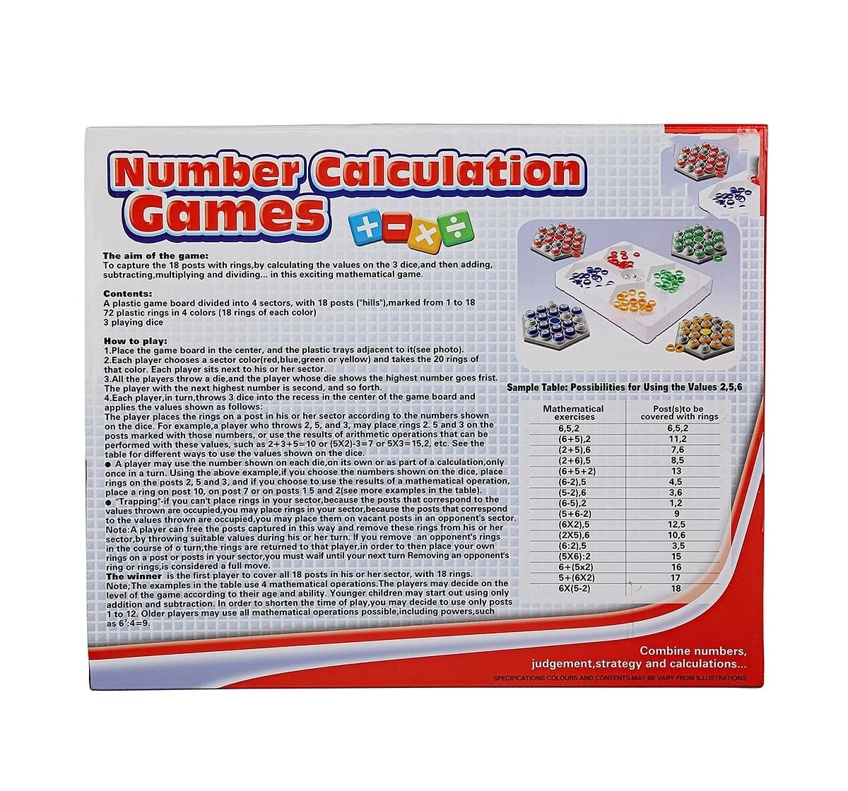 Comdaq Number Calculation Game for Kids age 3Y+ 