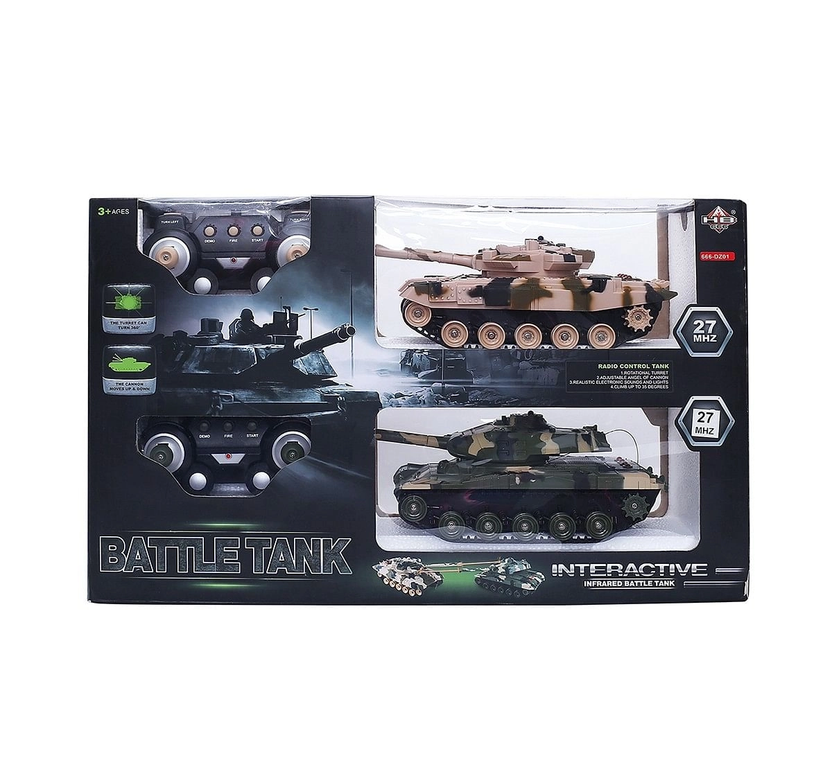 Grk Battle Tank Combo Interactive Remote Control Toys for Kids age 3Y+ 
