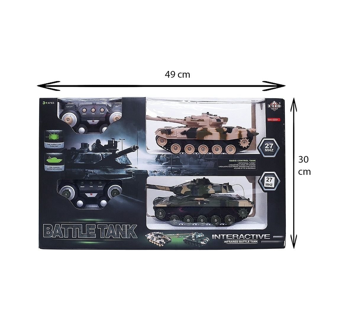 Grk Battle Tank Combo Interactive Remote Control Toys for Kids age 3Y+ 