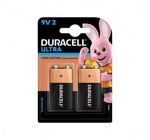 Duracell 9V Alkaline Batteries-Pack of 2 Essentials for Kids age 3Y+ 