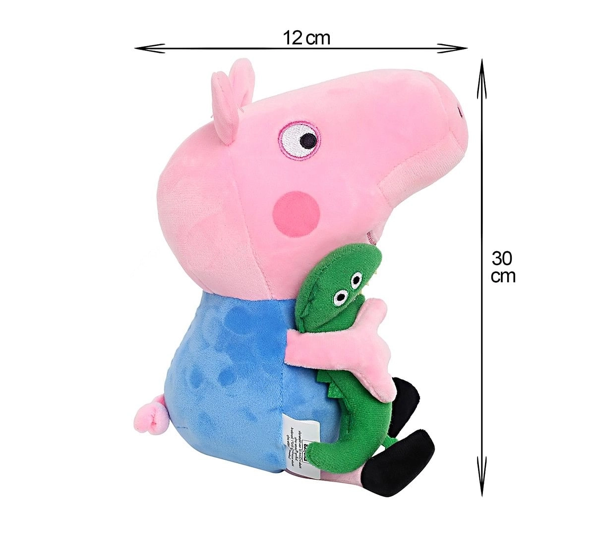 Peppa George Pig with Dinosaur 30cm Soft Toy for Kids 2Y+, Blue