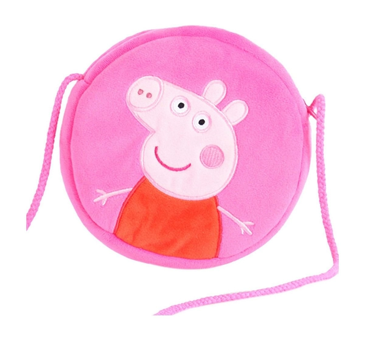Peppa Pig Soft Toy Wallet Round Multi Color for Kids age 3Y+ - 16 Cm (Pink) 