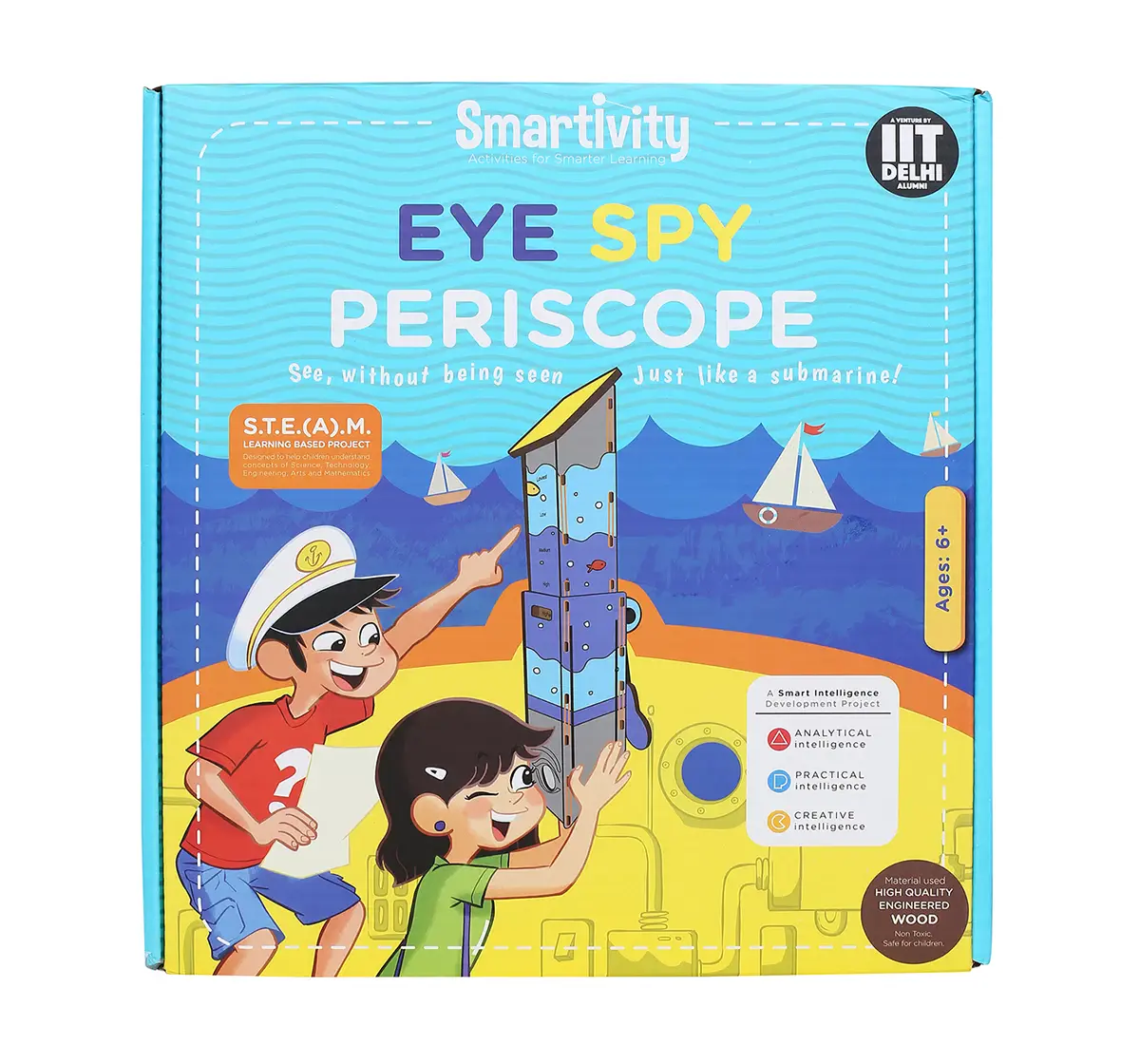 Smartivity Eye Spy Periscope :  Stem, Learning, Educational and Construction Activity Toy Gift  for Kids age 6Y+ (Multi-Color)