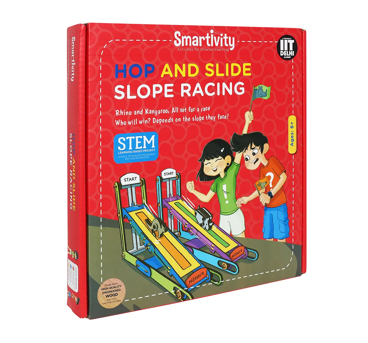 Smartivity Hop and Slide Slope Racing:  Stem, Learning, Educational and Construction Activity Toy Gift for Kids age 6Y+  (Multi-Color)
