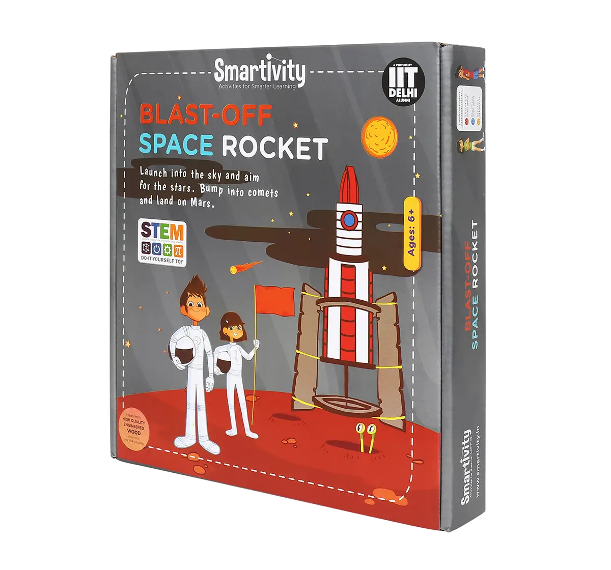Smartivity Blast Off Space Rocket: Stem, Learning, Educational and Construction Activity Toy Gift for Kids age 6Y+ (Multi-Color)