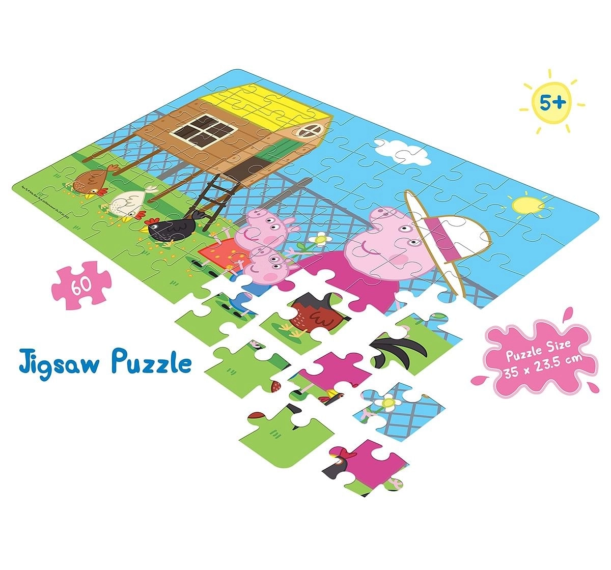 Frank Peppa Pig 60 Pcs Puzzle Puzzles for Kids age 5Y+