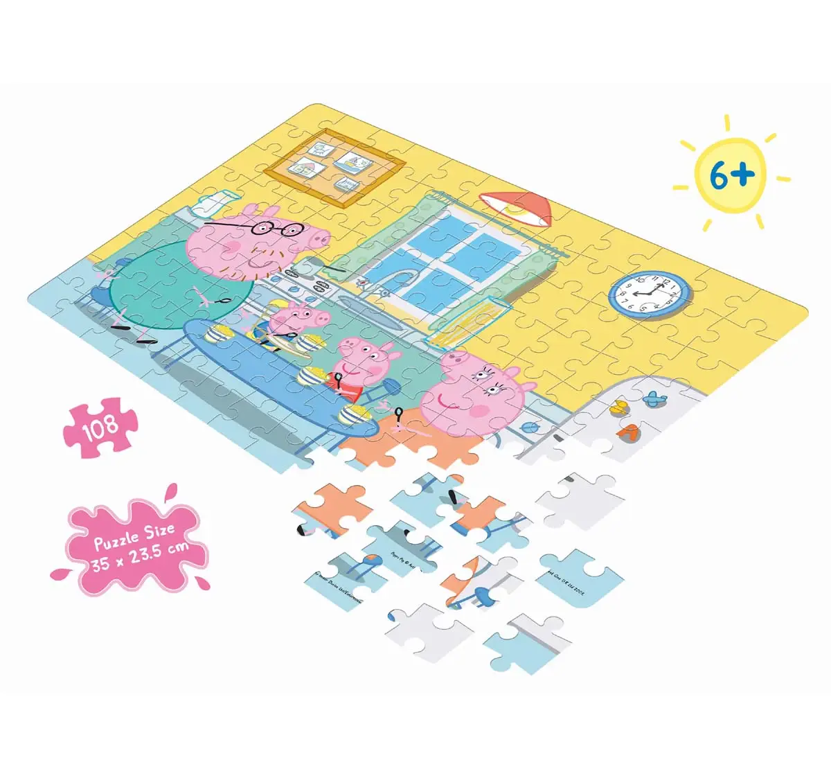 Frank Peppa Pig 108 Pcs Puzzle Puzzles for Kids Age 6Y+