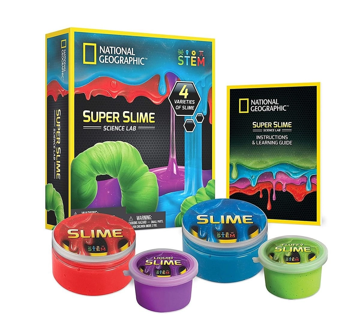 National Geographic DIY Science Lab Make Glowing Slime for Kids age 3Y+ (Blue)