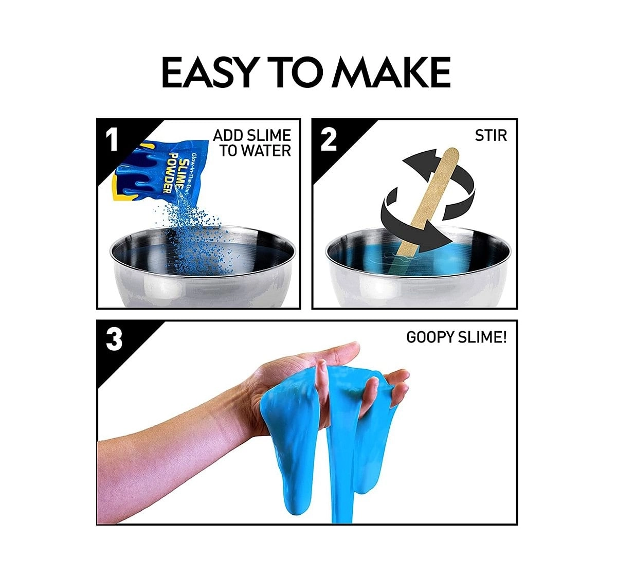National Geographic DIY Science Lab Make Glowing Slime for Kids age 3Y+ (Blue)