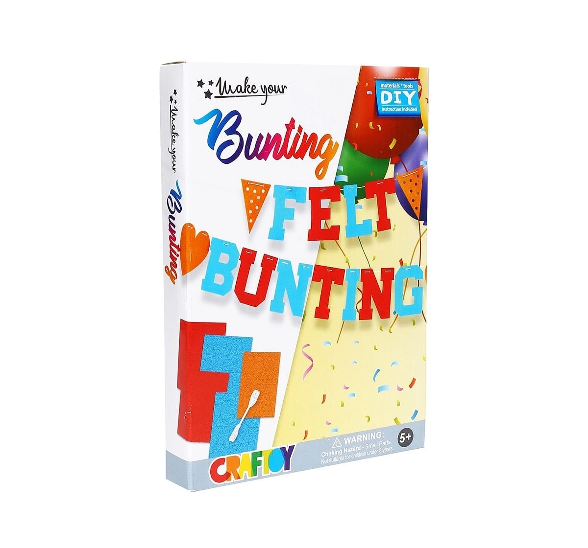 Redshift Comdaq Alphabet Bunting DIY Art & Craft Kit for Kids age 5Y+ (Blue)