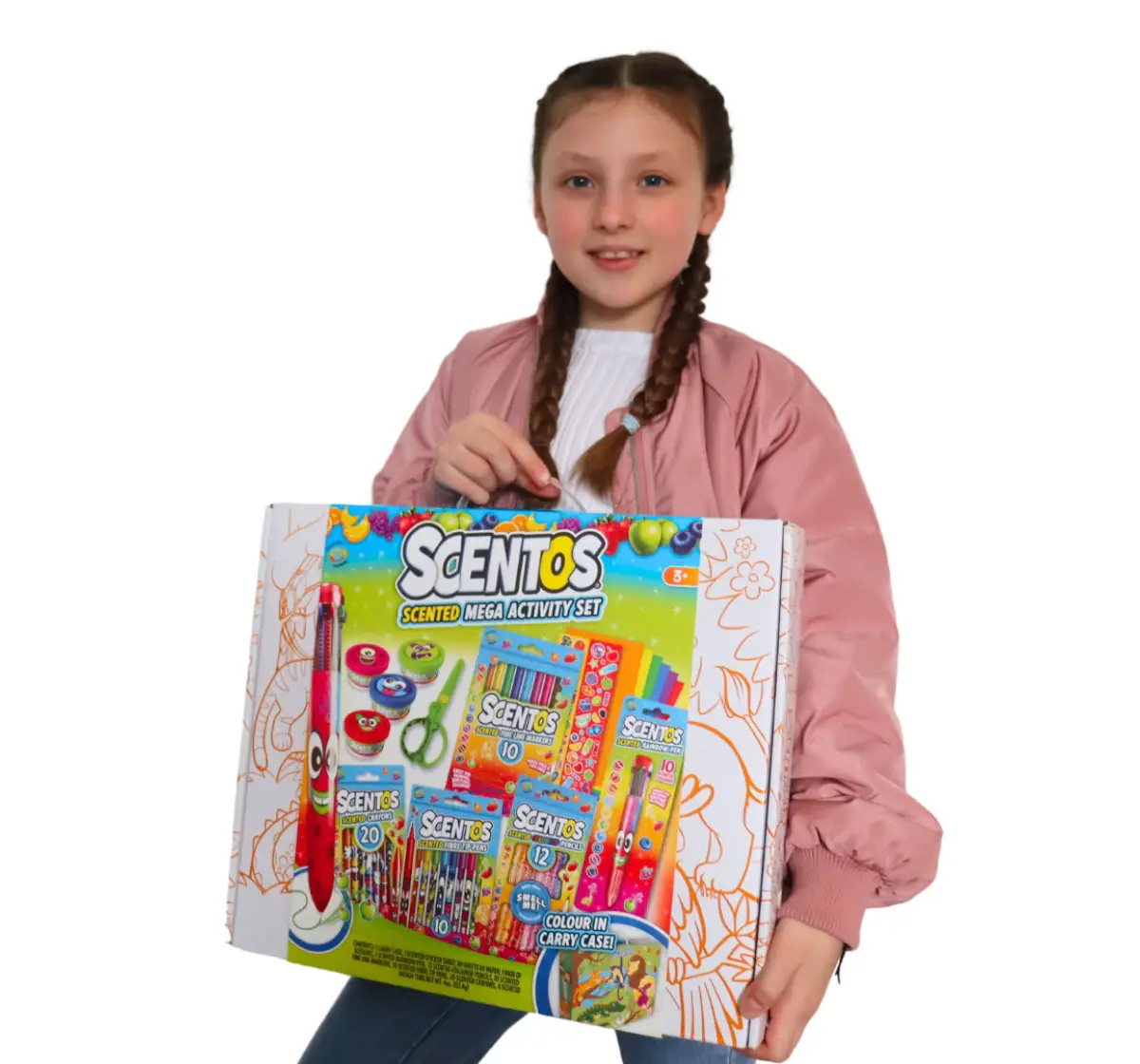 Scentos Scented Mega Stationery Set for Kids, 3Y+, Multicolor