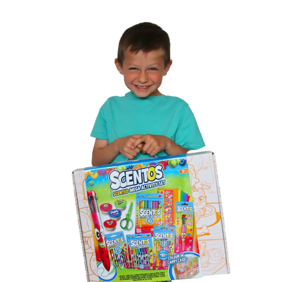 Scentos Scented Mega Stationery Set for Kids, 3Y+, Multicolor