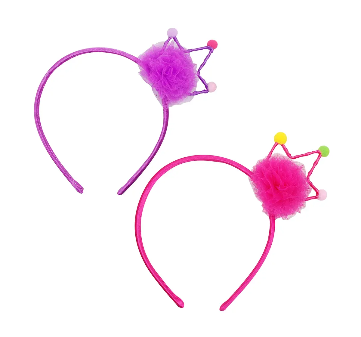 Luvley Party Pom Pom Crown Headband Assorted Girls Accessories age 3Y+ 