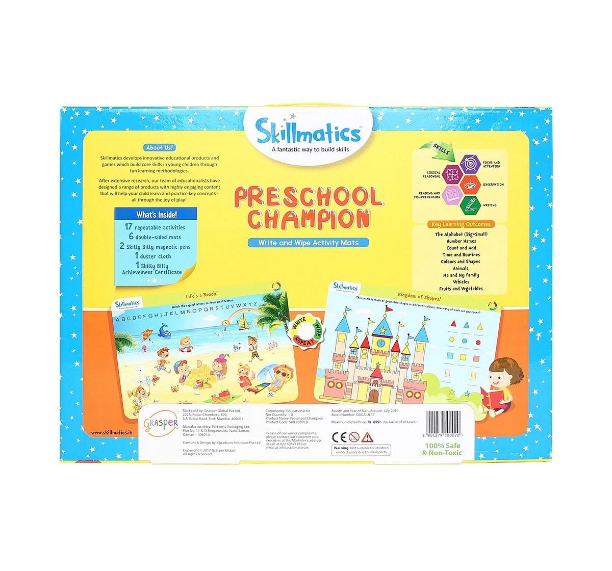 Skillmatics Educational Game: Preschool Champion, 3-6 Years, Multi Color Games for Kids age 3Y+ 