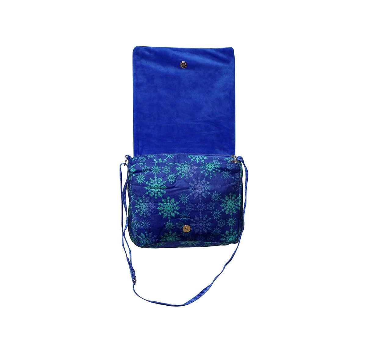 Disney Happiness Frozen Elsa Printed Sling Bag_Blue Plush Accessories for Kids age 12M+ - 20 Cm 